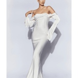 Giselle Off Shoulder Cowl Neck Maxi Dress - Endless - UAE Rental and Resale for Women's Fashion