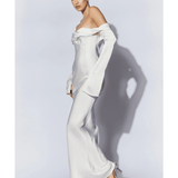 Giselle Off Shoulder Cowl Neck Maxi Dress - Endless - UAE Rental and Resale for Women's Fashion