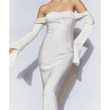 Giselle Off Shoulder Cowl Neck Maxi Dress - Endless - UAE Rental and Resale for Women's Fashion
