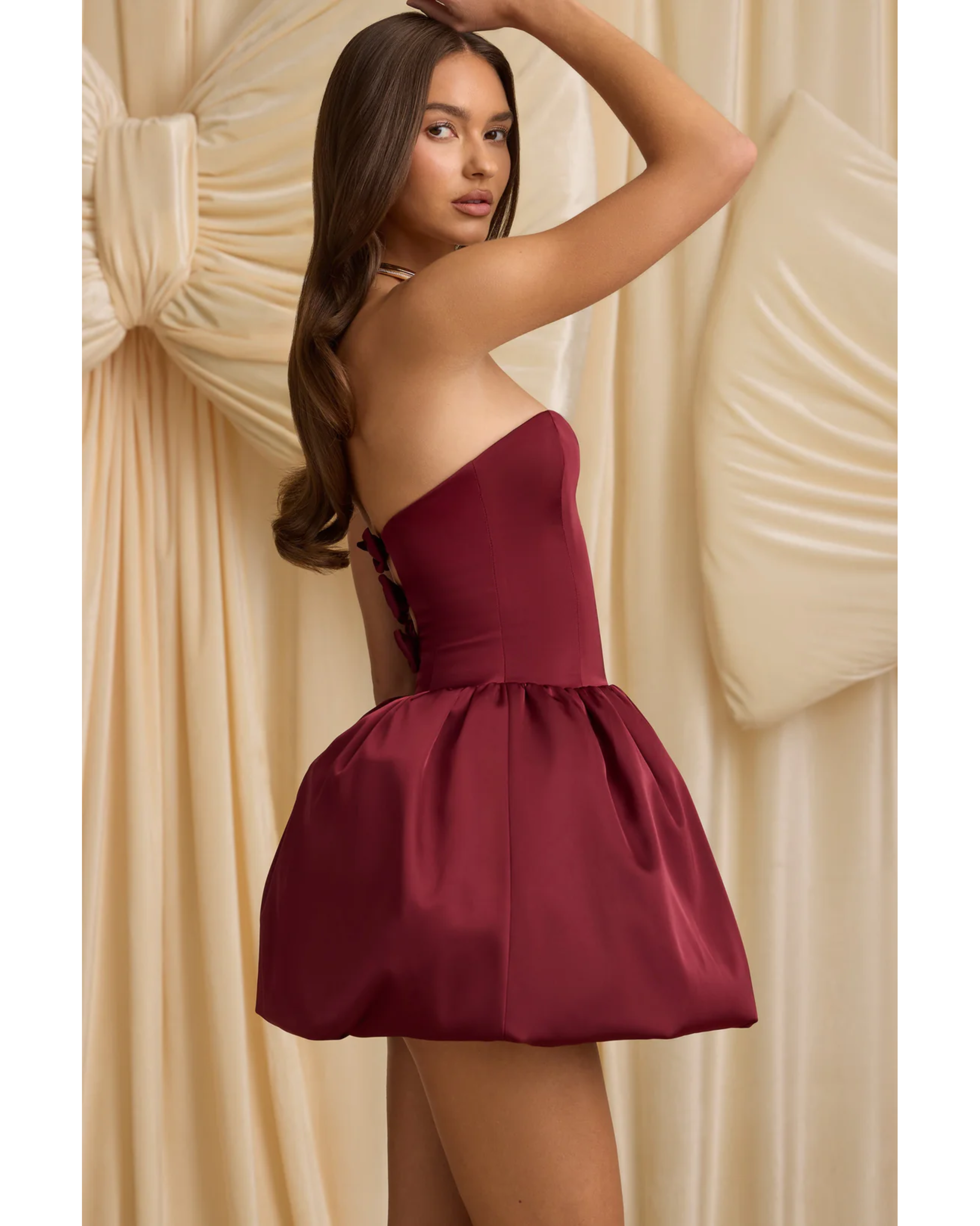 Gloriana Convertible Bow-Detail Bubble Hem Midaxi Dress - Endless - UAE Rental and Resale for Women's Fashion