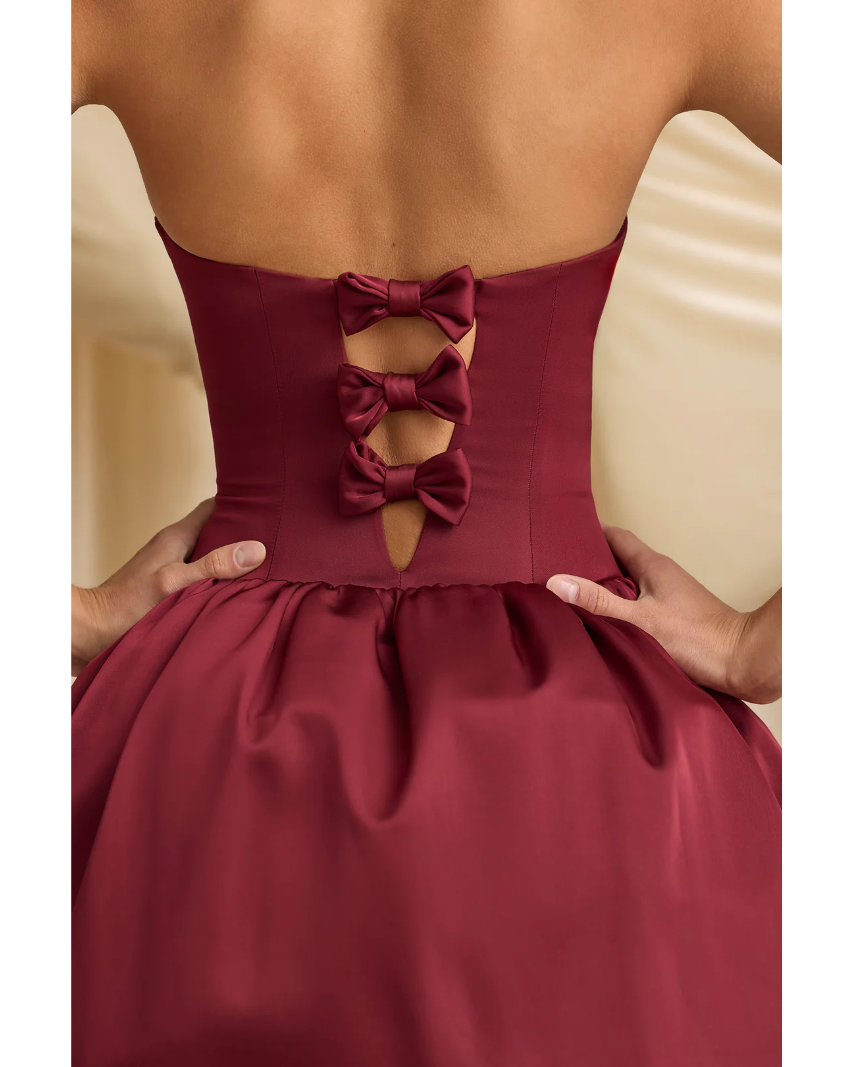 Gloriana Convertible Bow-Detail Bubble Hem Midaxi Dress - Endless - UAE Rental and Resale for Women's Fashion