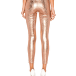Gold Crackle Foil Cotton High Rise Skinny Margot Jeans - Endless - UAE Rental and Resale for Women's Fashion