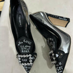 Graffiti Mirror Leather Pumps - Endless - UAE Rental and Resale for Women's Fashion