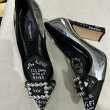 Graffiti Mirror Leather Pumps - Endless - UAE Rental and Resale for Women's Fashion