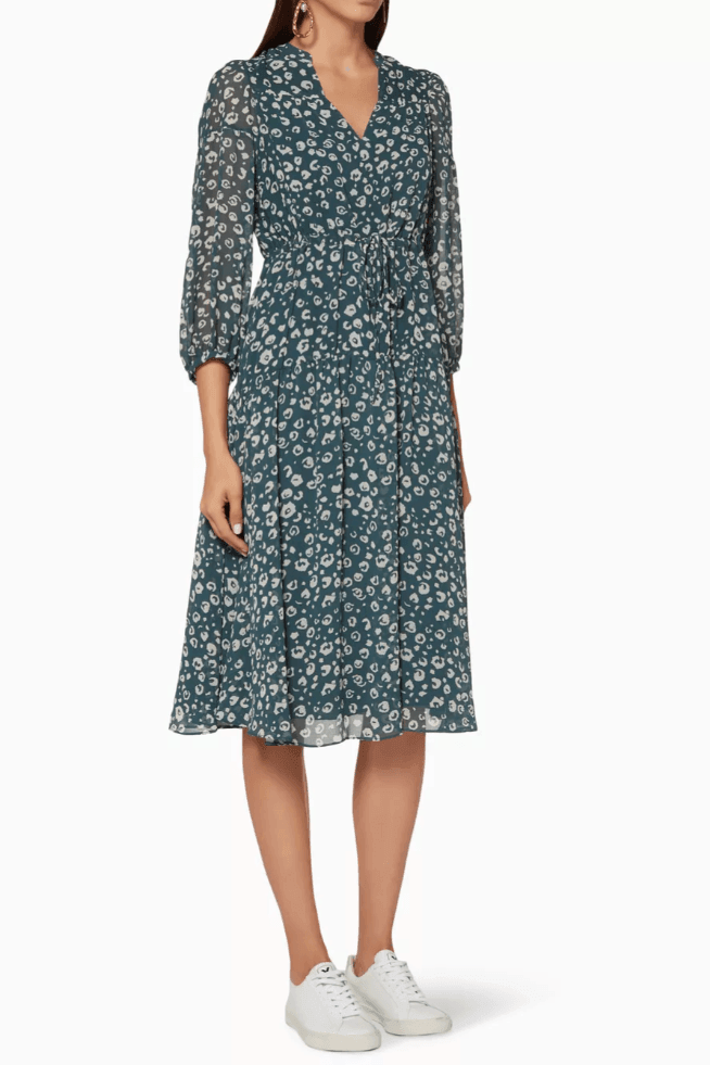 Green Adrianne Cheetah-Print Dress - Endless - UAE Rental and Resale for Women's Fashion