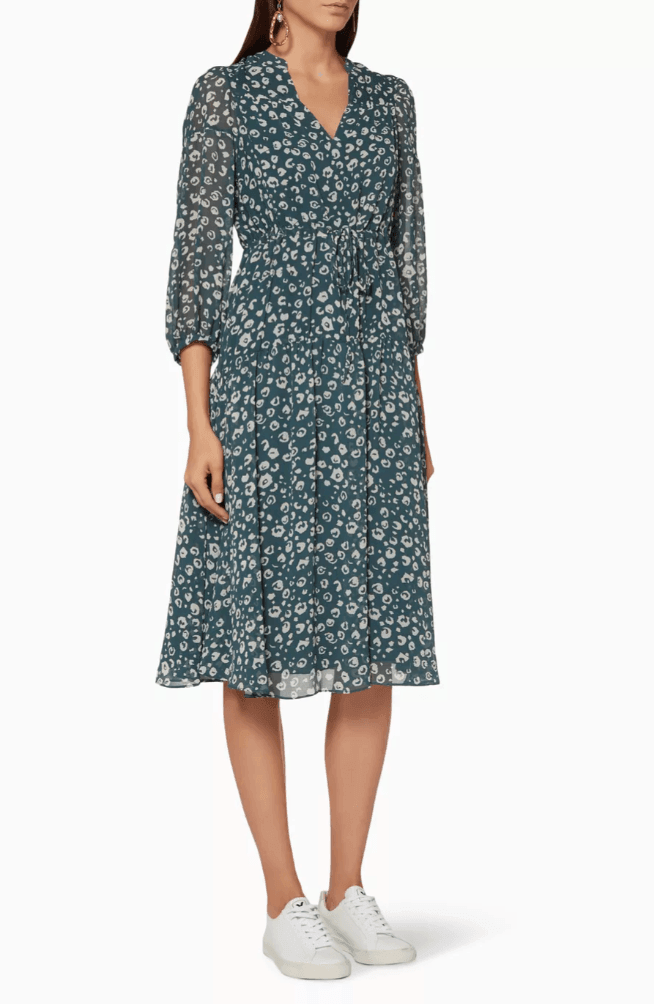 Green Adrianne Cheetah-Print Dress - Endless - UAE Rental and Resale for Women's Fashion