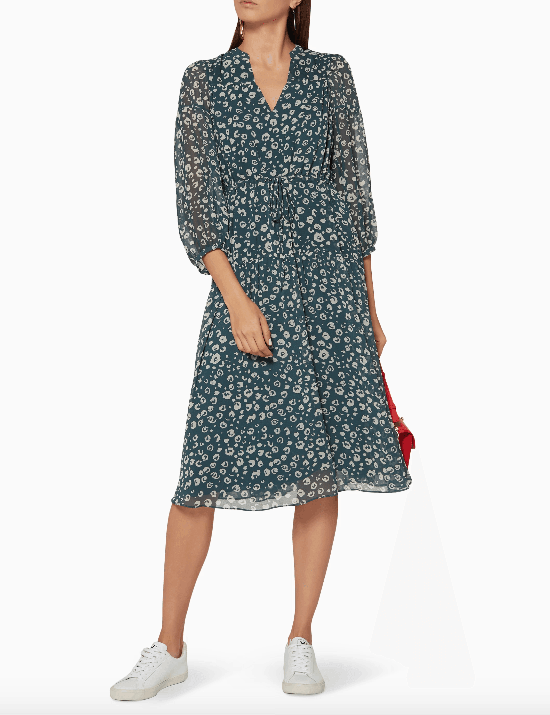Green Adrianne Cheetah-Print Dress - Endless - UAE Rental and Resale for Women's Fashion
