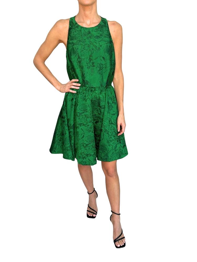 Green Brocade Party Dress - Endless