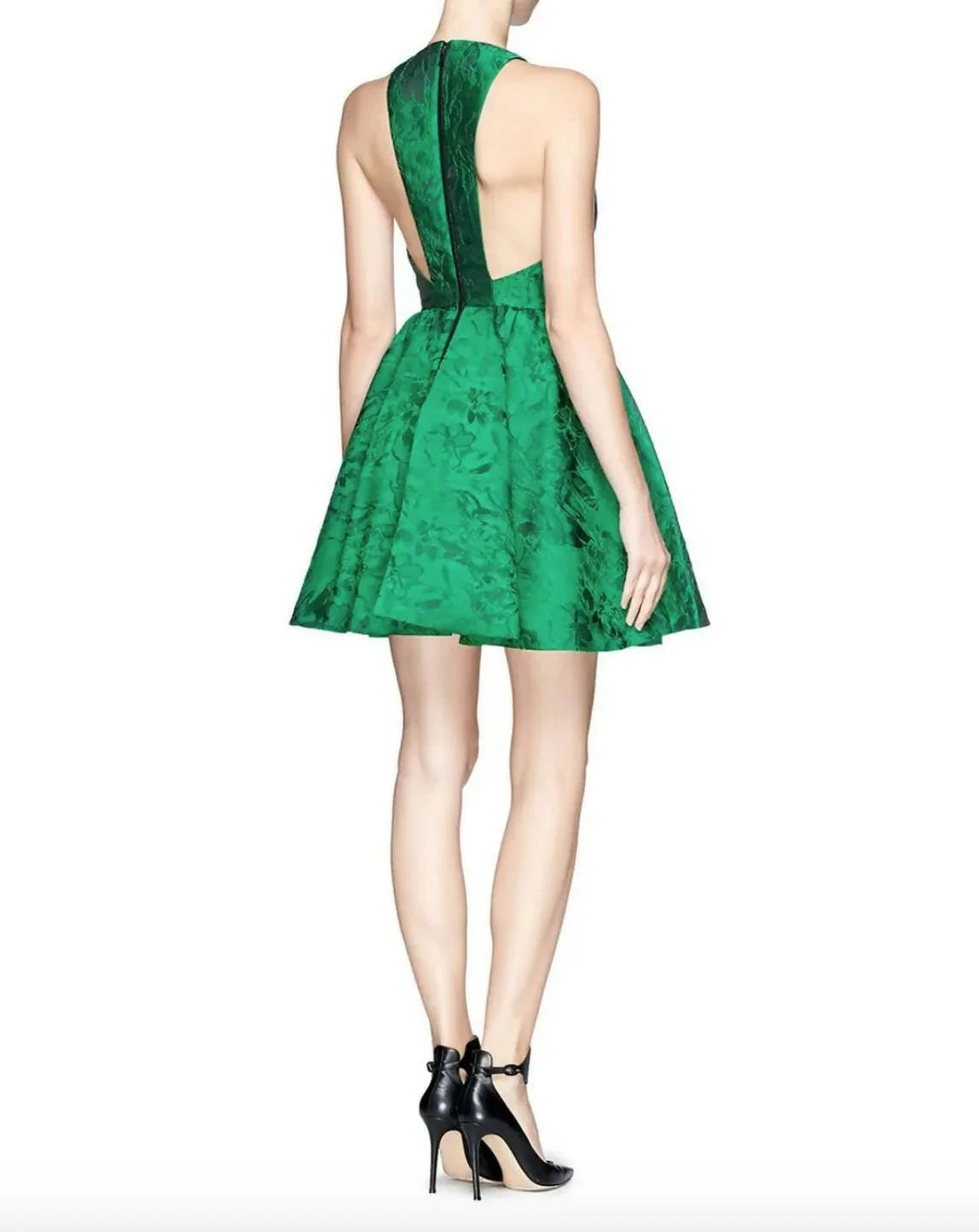 Green Brocade Party Dress - Endless - UAE Rental and Resale for Women's Fashion