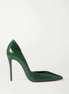 Green Croc Embossed Iriza Pumps - Endless - UAE Rental and Resale for Women's Fashion