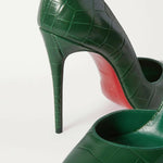 Green Croc Embossed Iriza Pumps - Endless - UAE Rental and Resale for Women's Fashion