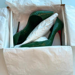 Green Croc Embossed Iriza Pumps - Endless - UAE Rental and Resale for Women's Fashion