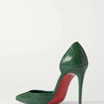 Green Croc Embossed Iriza Pumps - Endless - UAE Rental and Resale for Women's Fashion