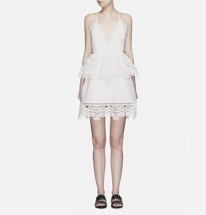 Guipure Cotton Lace Mini Dress - Endless