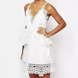 Guipure Cotton Lace Mini Dress - Endless - UAE Rental and Resale for Women's Fashion