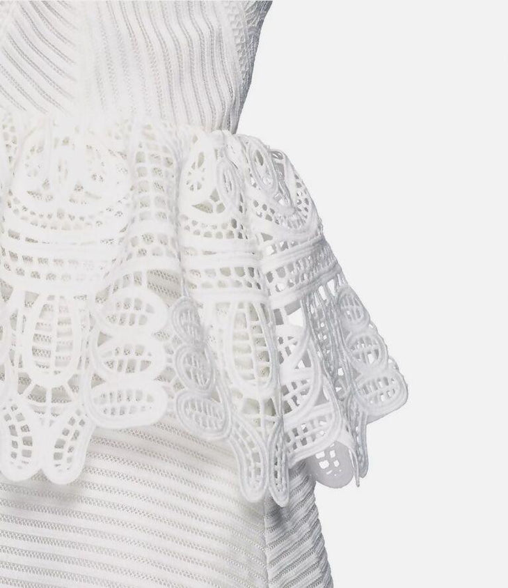 Guipure Cotton Lace Mini Dress - Endless - UAE Rental and Resale for Women's Fashion