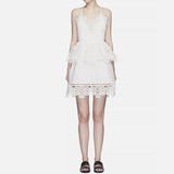 Guipure Cotton Lace Mini Dress - Endless - UAE Rental and Resale for Women's Fashion