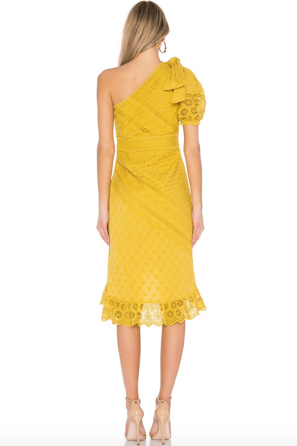 Gwyneth One Shoulder Eyelet Dress - Endless - UAE Rental and Resale for Women's Fashion