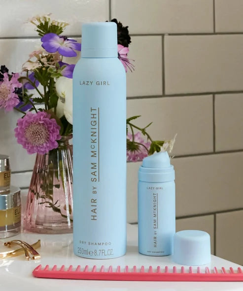 Lazy Girl Dry Shampoo spray bottle with packaging box by Hair by Sam McKnight — Powder Beauty | Endless UAE