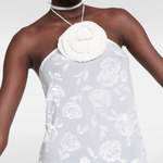 Halterneck Devore Midi Dress - Endless - UAE Rental and Resale for Women's Fashion