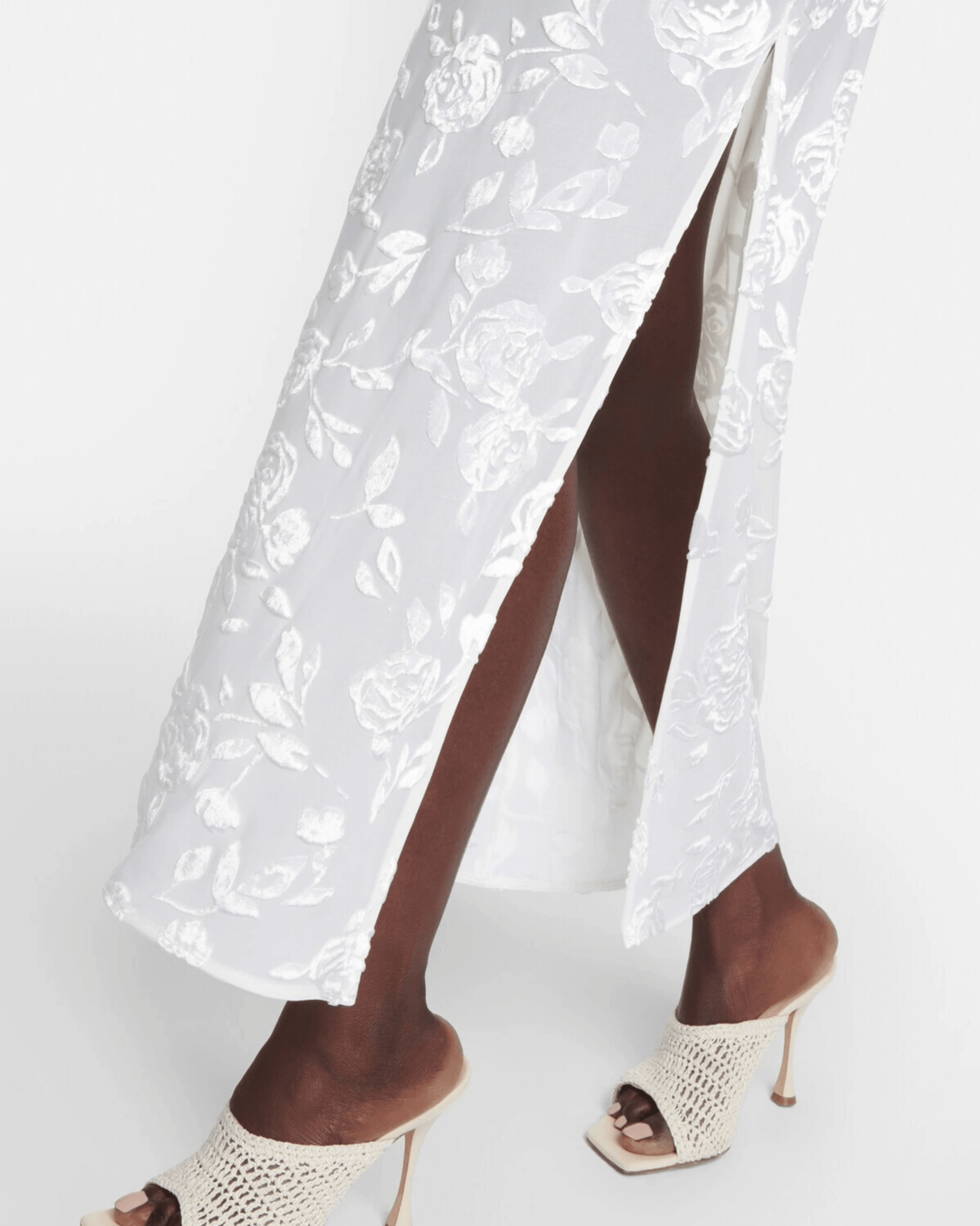 Halterneck Devore Midi Dress - Endless - UAE Rental and Resale for Women's Fashion
