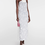 Halterneck Devore Midi Dress - Endless - UAE Rental and Resale for Women's Fashion