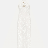Halterneck Devore Midi Dress - Endless - UAE Rental and Resale for Women's Fashion