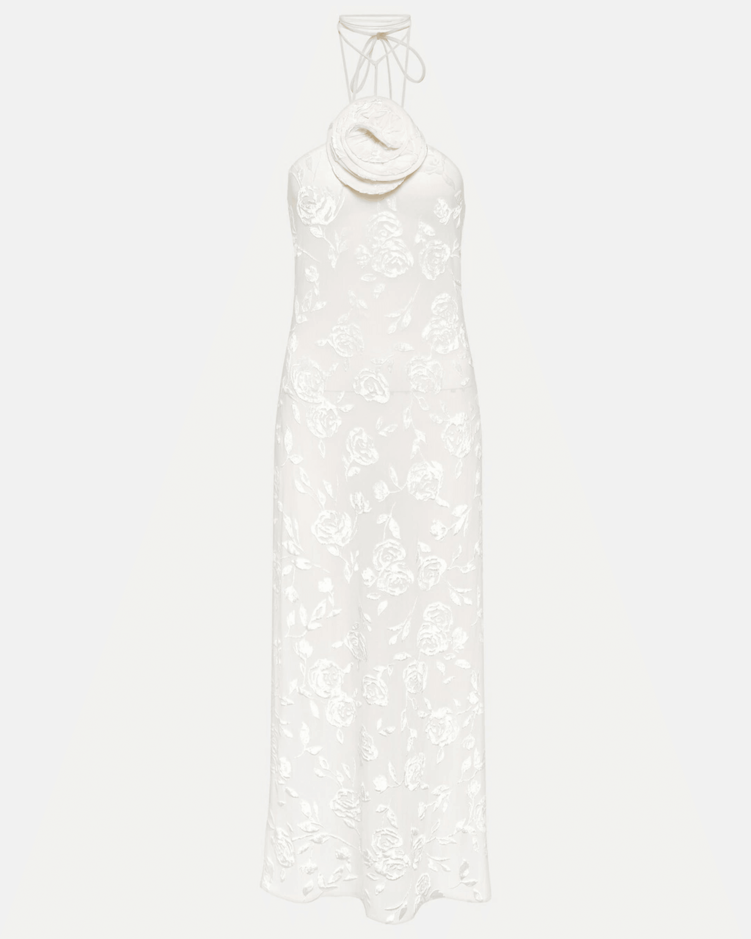 Halterneck Devore Midi Dress - Endless - UAE Rental and Resale for Women's Fashion