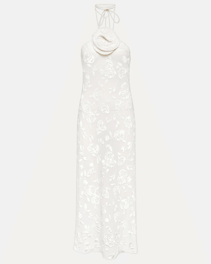 Halterneck Devore Midi Dress - Endless - UAE Rental and Resale for Women's Fashion