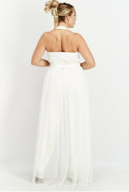 Halterneck Jumpsuit with Tulle Overskirt - Endless