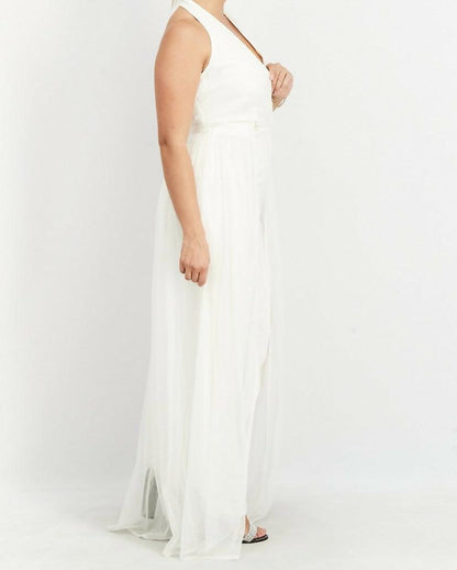 Halterneck Jumpsuit with Tulle Overskirt - Endless