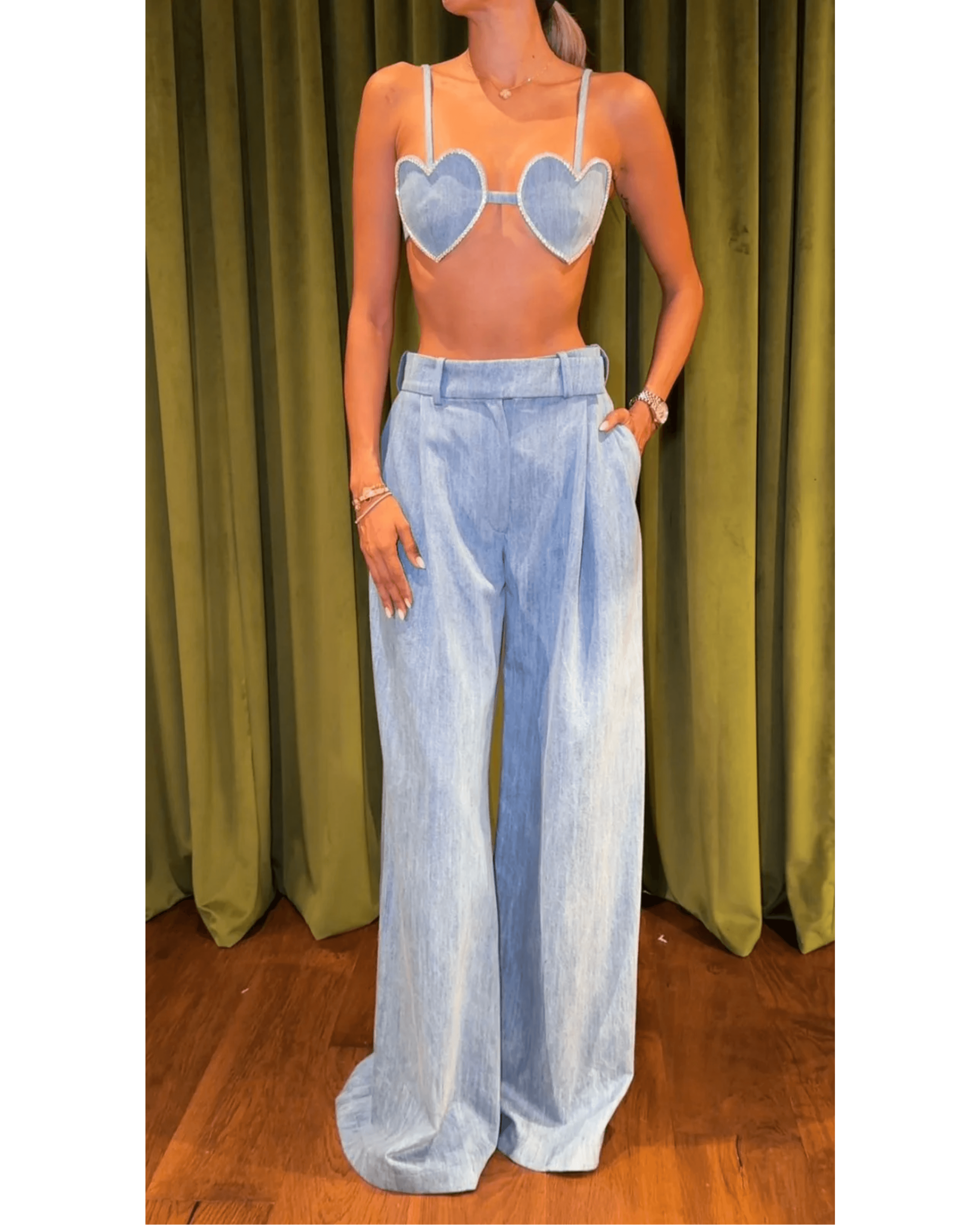 Heart Diamanté Bralette - Endless - UAE Rental and Resale for Women's Fashion