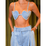 Heart Diamanté Bralette - Endless - UAE Rental and Resale for Women's Fashion