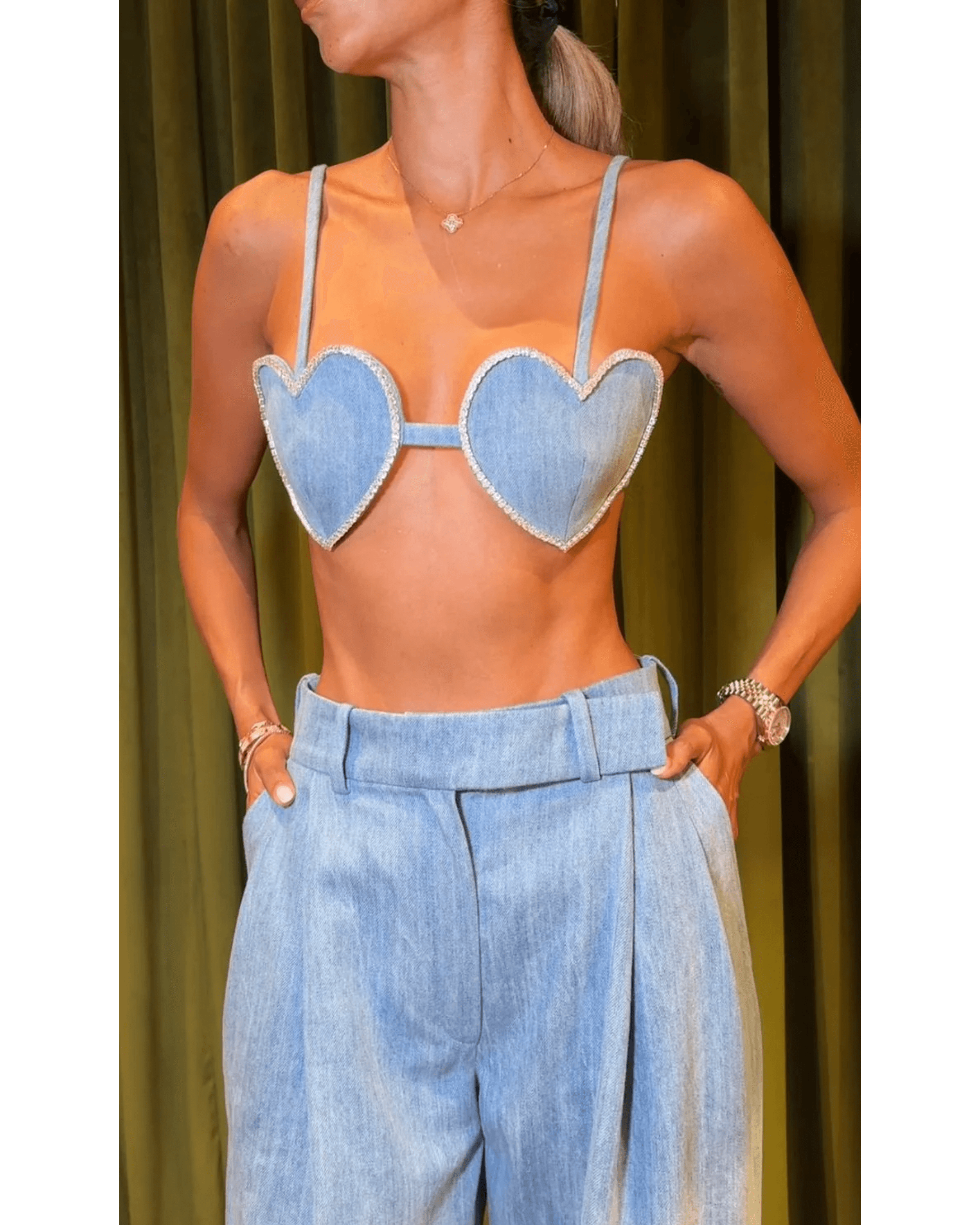 Heart Diamanté Bralette - Endless - UAE Rental and Resale for Women's Fashion