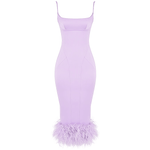 Helena Orchid Satin Midi Dress - Endless - UAE Rental and Resale for Women's Fashion