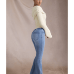High-Rise Flared Jeans in Vintage Wash - Endless - UAE Rental and Resale for Women's Fashion