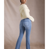 High-Rise Flared Jeans in Vintage Wash - Endless - UAE Rental and Resale for Women's Fashion