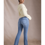 High-Rise Flared Jeans in Vintage Wash - Endless - UAE Rental and Resale for Women's Fashion