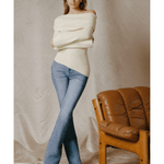 High-Rise Flared Jeans in Vintage Wash - Endless - UAE Rental and Resale for Women's Fashion
