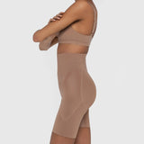 Beige waist and hip enhancing shorts with lifting technology — Underhance | Endless UAE