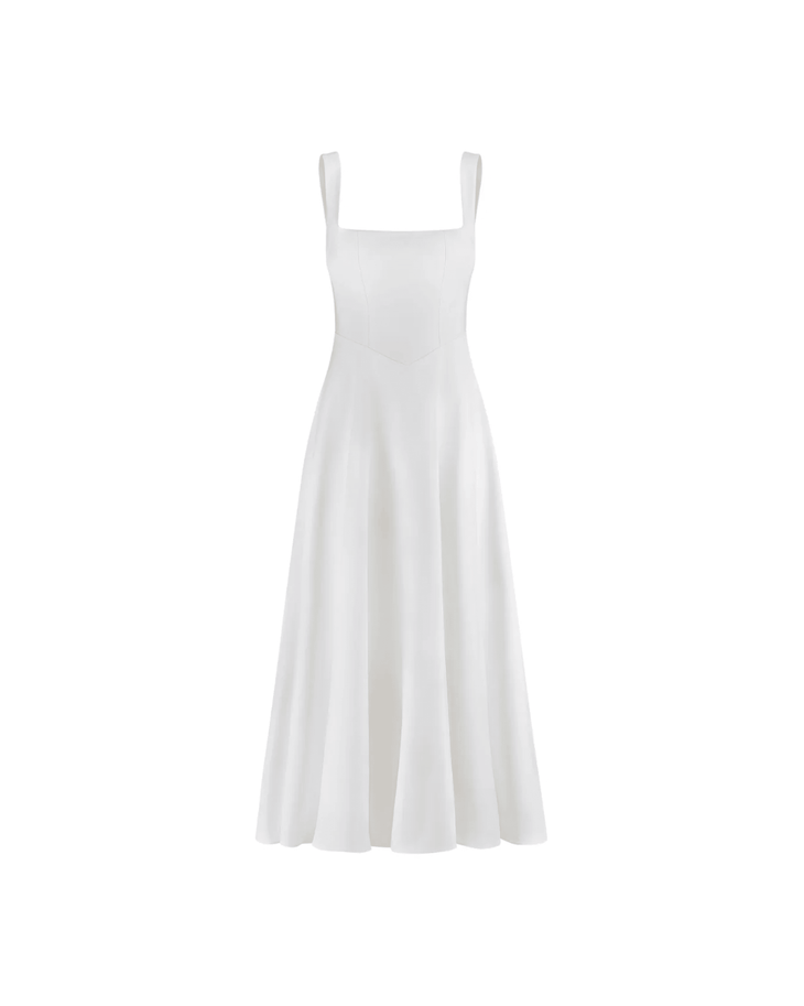 High Waist Square Neck Midi Dress - Endless - UAE Rental and Resale for Women's Fashion