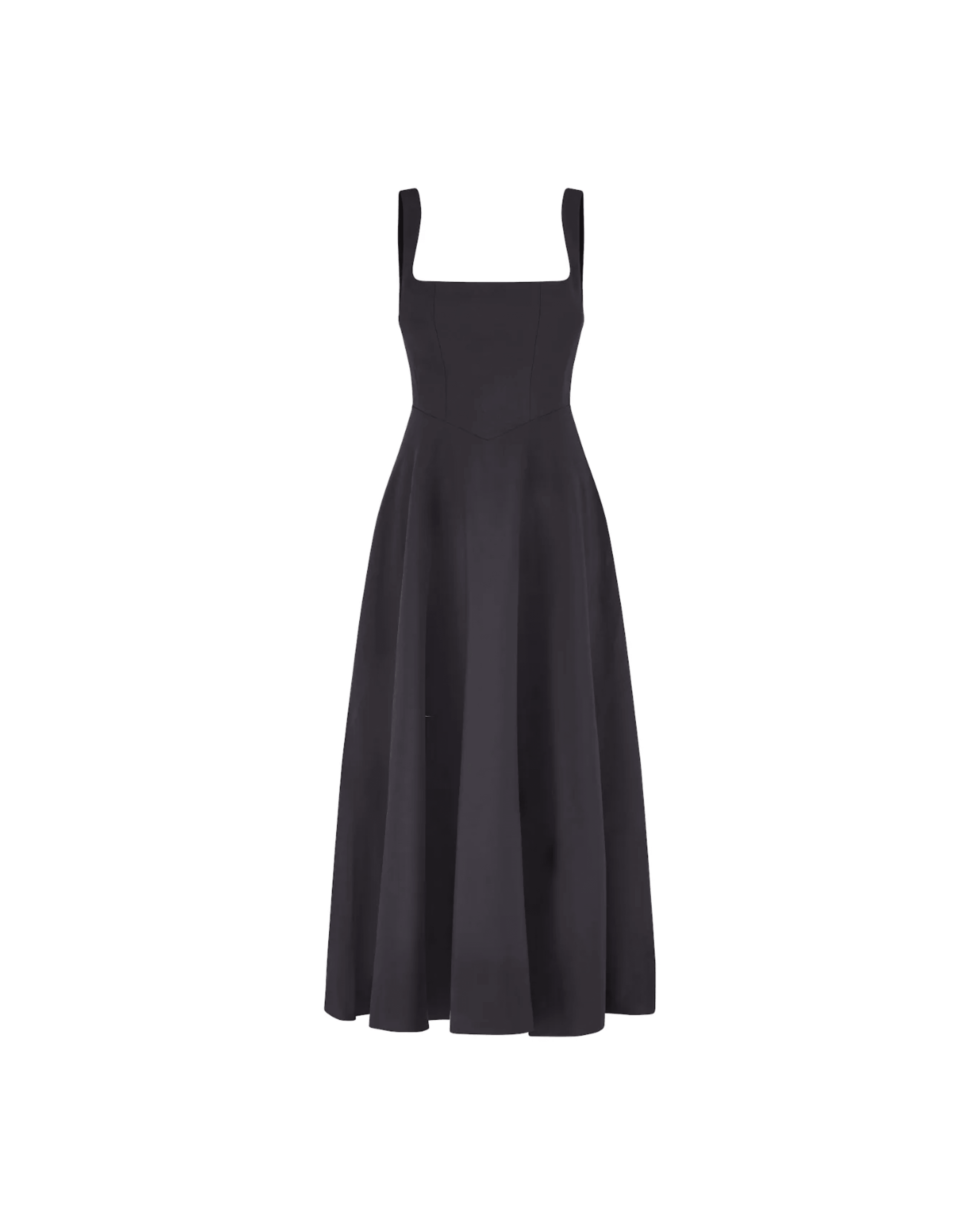 High Waist Square Neck Midi Dress - Endless - UAE Rental and Resale for Women's Fashion