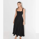 High Waist Square Neck Midi Dress - Endless - UAE Rental and Resale for Women's Fashion