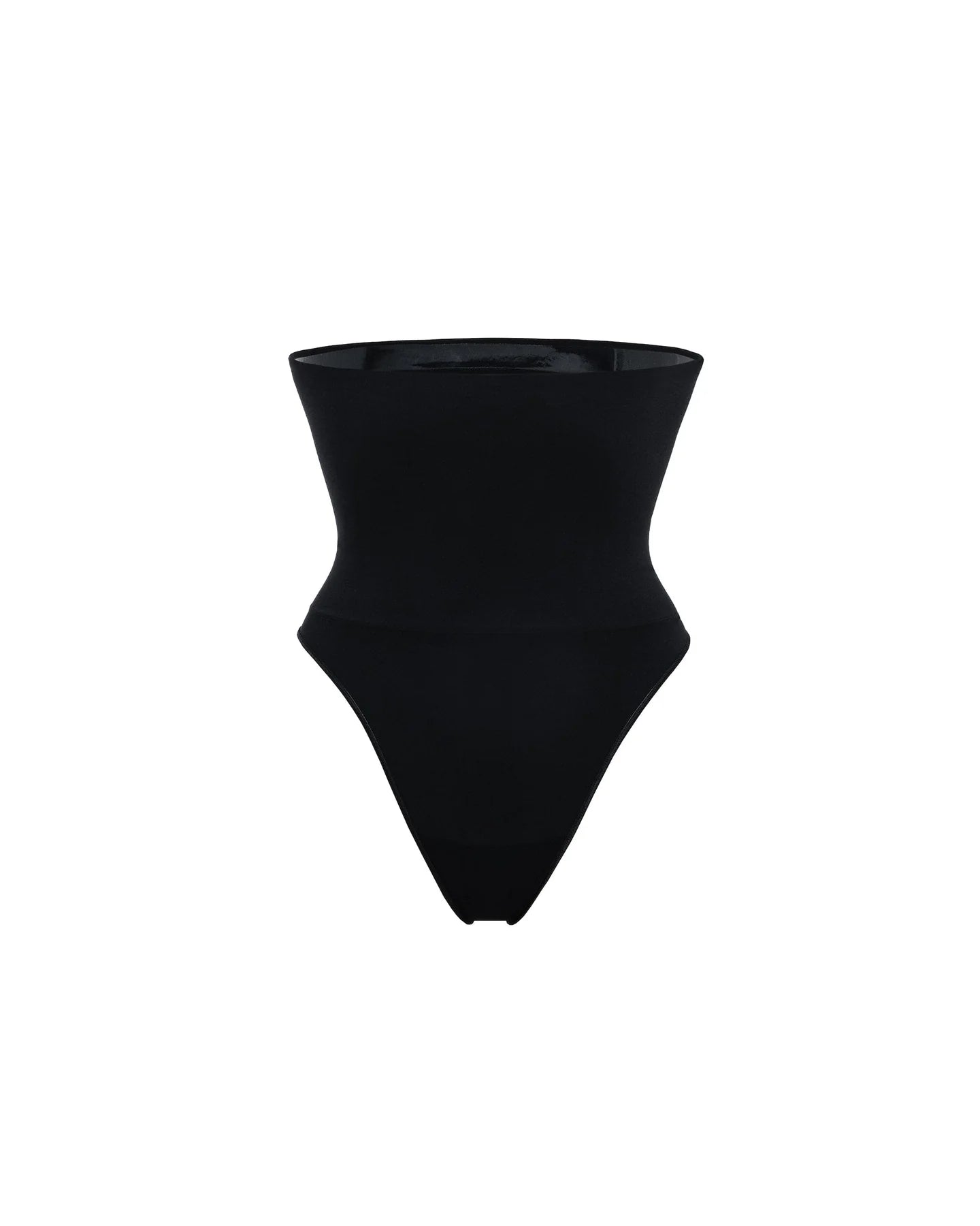 Woman wearing beige high waist thong in standing pose — Underhance | Endless UAE
