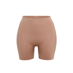 Beige hip and booty boosting shorts with silicone waistband and removable foam pads — Underhance | Endless UAE