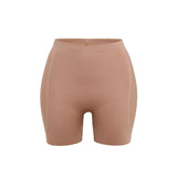 Beige hip and booty boosting shorts with silicone waistband and removable foam pads — Underhance | Endless UAE