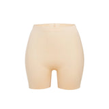 Beige hip and booty boosting shorts with silicone waistband and removable foam pads — Underhance | Endless UAE
