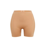 Beige hip and booty boosting shorts with silicone waistband and removable foam pads — Underhance | Endless UAE