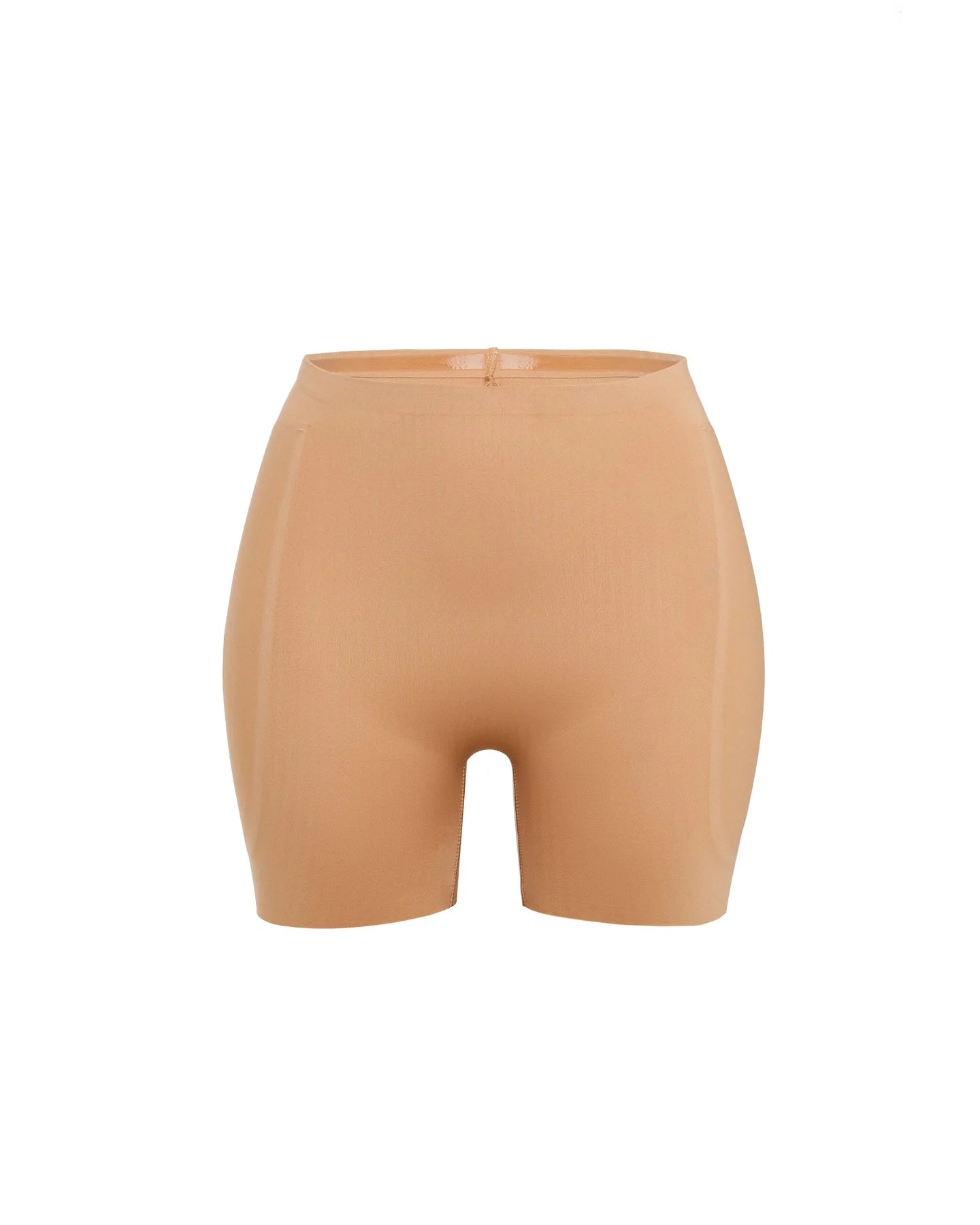 Beige hip and booty boosting shorts with silicone waistband and removable foam pads — Underhance | Endless UAE
