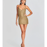 Holland Crystal Dress Gold - Endless - UAE Rental and Resale for Women's Fashion